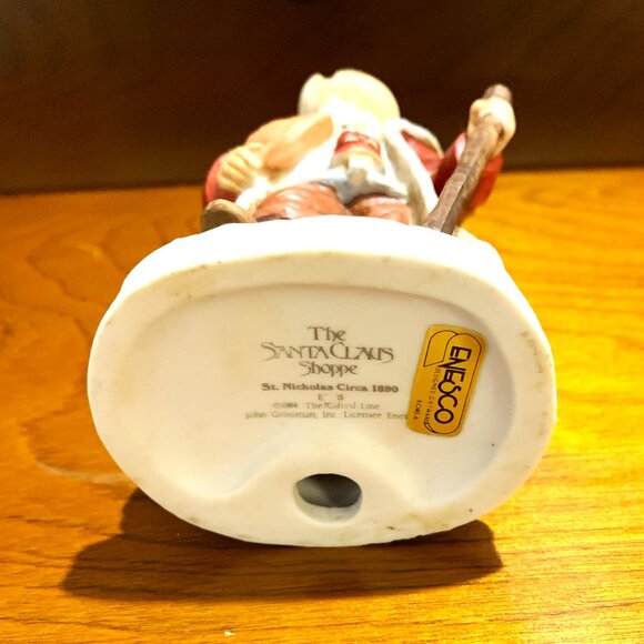Vtg. Enesco 'The Santa Claus Shoppe' St. Nicholas Circa 1890 Figurine dated 1984 - Picture 3 of 3